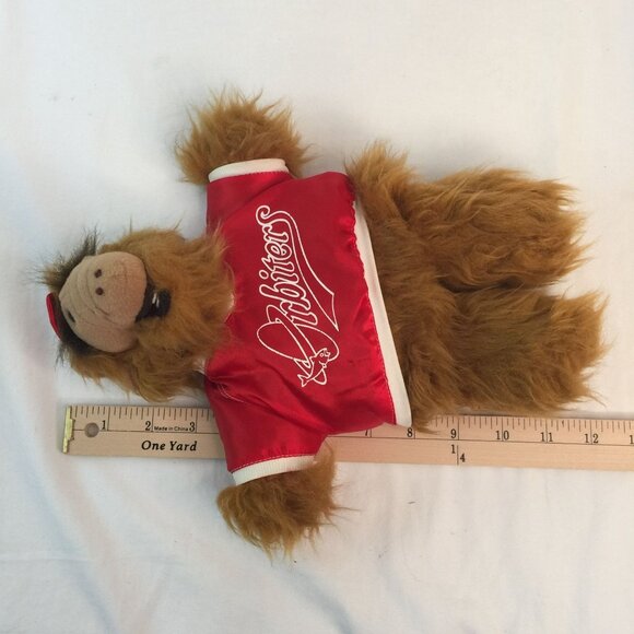 Vintage Alf Hand Puppet 11" Orbiters Red Satin Jacket Hat 1988 Burger King - Picture 8 of 8